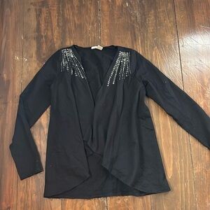 DKNY blinged out cardigan sweatshirt